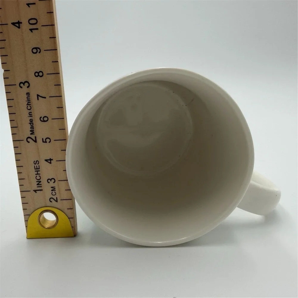 Starbucks Coffee Mug 12 oz White Green Ornament‎ Print Christmas 2016